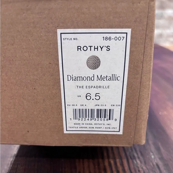 Rothy's The Espadrille Metallic Flat (size 6.5) - Picture 3 of 16